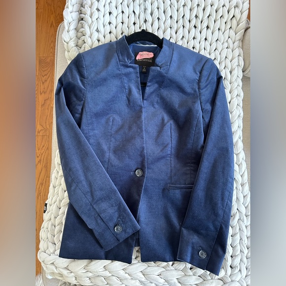 Banana Republic Navy Velvet blazer - size 0 - Picture 5 of 6